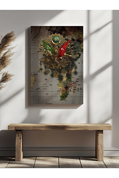 visdora Osmanlı Tuğraı Ev Ofis Mutfak Salon Duvar dekorasyon Kanvas Tablo