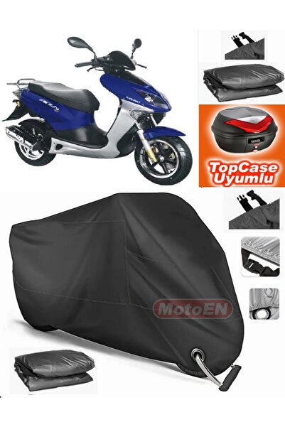 MotoEN Black Lock Compatible Keeway Arn 125 Tarpaulin Topcase Rear Bag Compat...