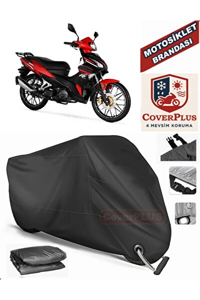 MotoEN Black Lock Compatible Rks Rodos 100 Motor Tarpaulin Motorcycle Tarpaul...