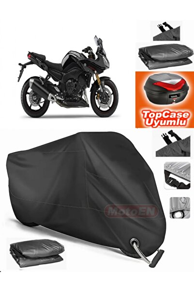 MotoEN قفل أسود متوافق مع Yamaha Fazer 8 قماش القنب Topcase الخلفي حقيبة متوا...