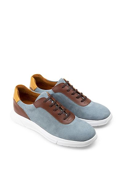 Deery Γνήσια ανδρικά παπούτσια Nubuck Blue Sneaker