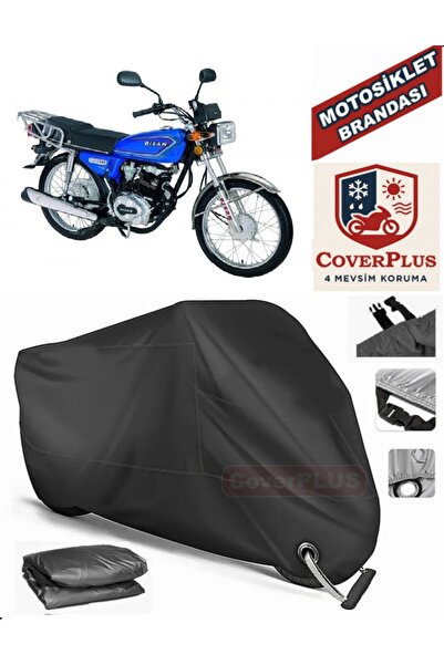 MotoEN Black Lock Compatible Bisan Yaren 125 t Motor Tarpaulin Motorcycle Tar...