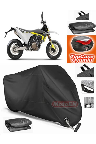 MotoEN قفل أسود متوافق مع KTM 525 EXC من القماش المشمع Topcase الخلفي المتواف...