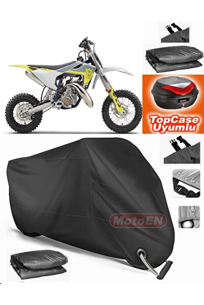 MotoEN Black Lock Compatible Husqvarna Tc 50 Mini Tarpaulin Topcase Rear Bag ...