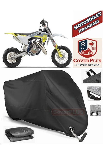 MotoEN Black Lock Compatible Husqvarna Tc 65 Engine Tarpaulin Motorcycle Tarp...