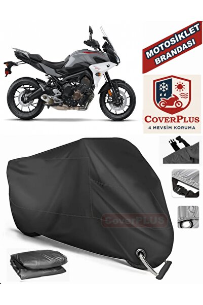 MotoEN Black Lock Compatible Yamaha Tracer 900 Motor Tarpaulin Motorcycle Tar...