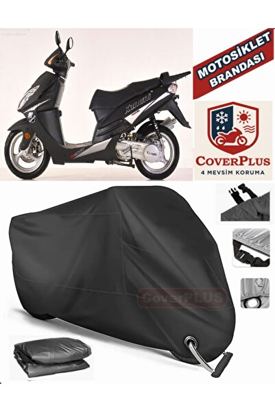 MotoEN Black Lock Compatible Kanunu Rokko 150 Motor Tarpaulin Motorcycle Tarp...