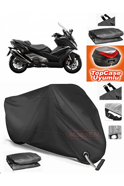 MotoEN قفل أسود متوافق مع Kymco Ak 550 قماش القنب Topcase الخلفي حقيبة متوافق...