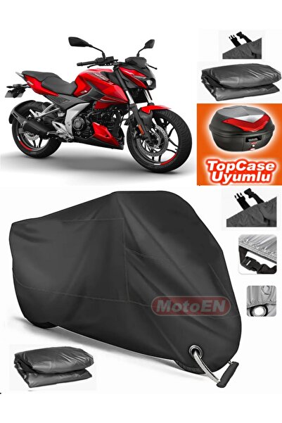 MotoEN قفل أسود متوافق مع Bajaj Pulsar NS 200 ABS قماش القنب Topcase الخلفي ح...