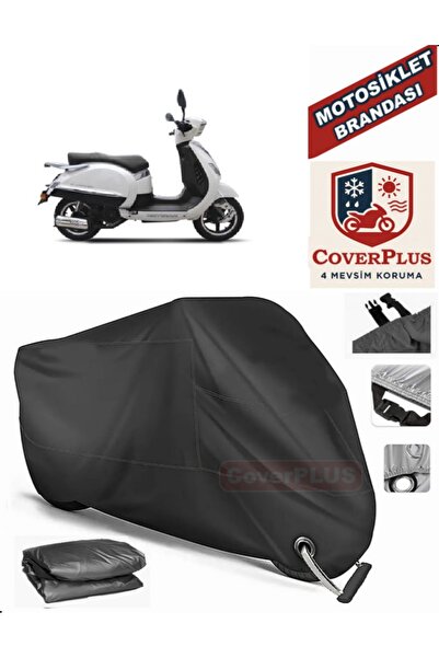 MotoEN Black Lock Compatible Motoran Karry 125 Motor Tarpaulin Motorcycle Tar...