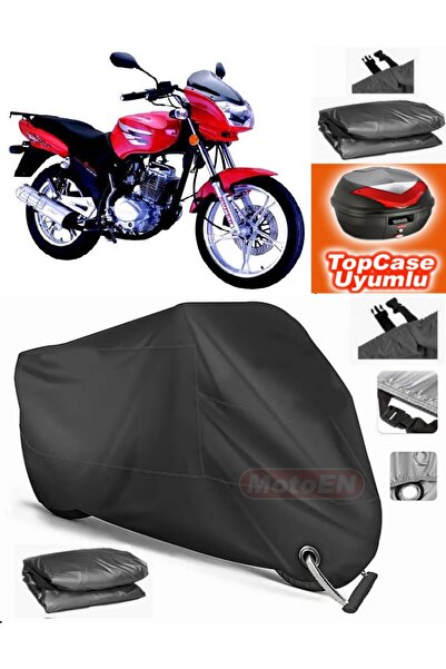 MotoEN Black Lock Compatible Lifan Lf150-9J Tarpaulin Topcase Rear Bag Compat...