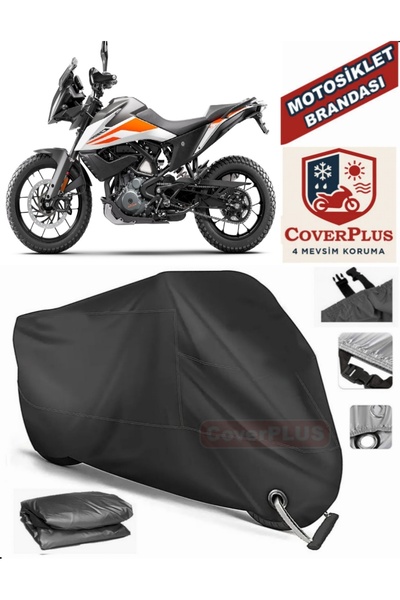 MotoEN قفل أسود متوافق مع KTM 390 Adventure Motor Tarpaulin خيمة غطاء من القم...