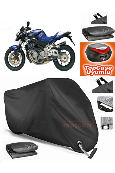 MotoEN Black Lock Compatible Mv Agusta Brutale 910 R Tarpaulin Topcase Rear B...