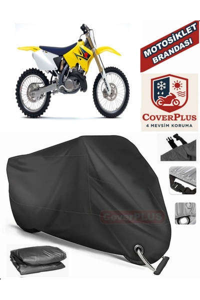 MotoEN قفل أسود متوافق مع سوزوكي RM 250 موتور القماش المشمع للدراجات النارية ...