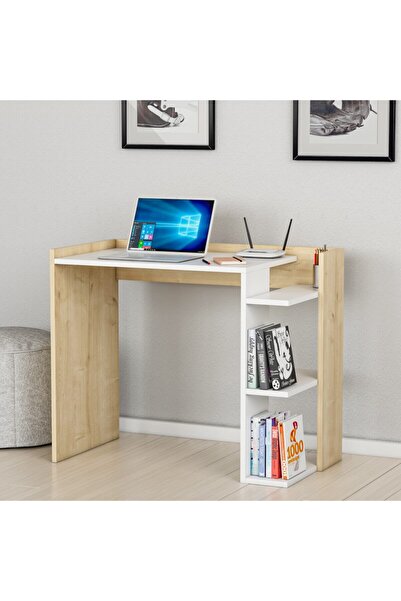 lagomood Ruby Çalışma Masası Beyaz Meşe