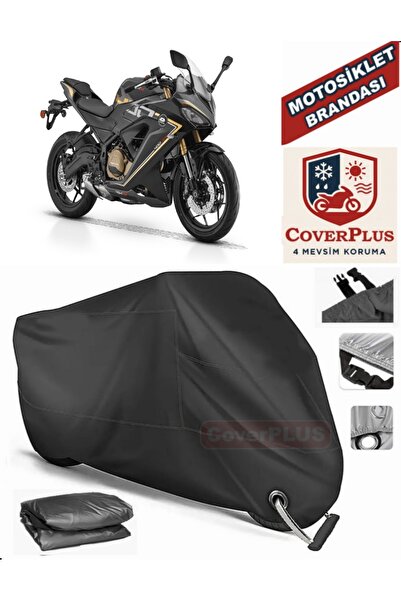 MotoEN قفل أسود متوافق مع QJ SRK400 RR موتور القماش المشمع دراجة نارية القماش...