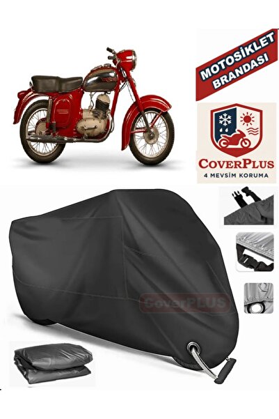 MotoEN قفل أسود متوافق مع Jawa 250 Ceylan Motor قماش القنب للدراجات النارية غ...