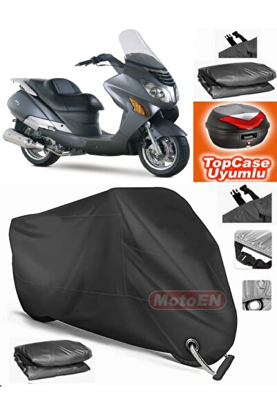 MotoEN Black Lock Compatible Hyosung Ms3 250 Tarpaulin Topcase Rear Bag Compa...
