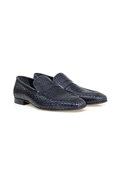 Butik PANTOFI BĂRBAȚI DIN PIELE GENUINĂ FĂRĂ șireturi DE CULOARE ALBASTRU ÎNCHIS
