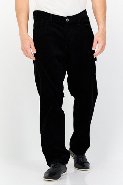 Esprit Men Classic Straight Fit Corduroy Pants, Black