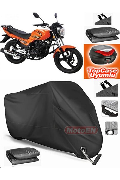 MotoEN Black Lock Compatible Asia Swift 150 Tarpaulin Topcase Rear Bag Compat...