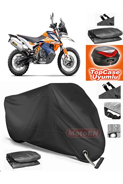 MotoEN Black Lock Compatible Ktm 790 Adventure R Tarpaulin Topcase Rear Bag C...