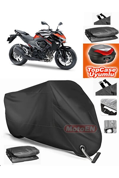 MotoEN Black Lock Compatible Kawasaki Z 800 Tarpaulin Topcase Rear Bag Compat...