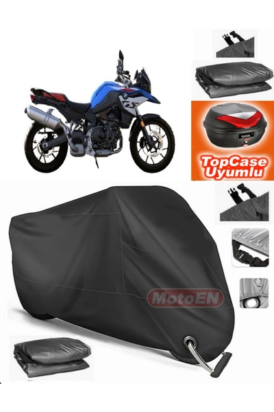 MotoEN Black Lock Compatible Bmw R 800 Rt Tarpaulin Topcase Rear Bag Compatib...