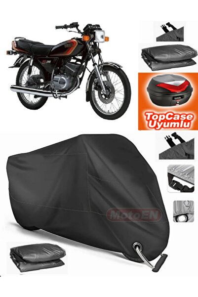 MotoEN قفل أسود متوافق مع Yamaha RX 115 قماش القنب Topcase الخلفي حقيبة متواف...