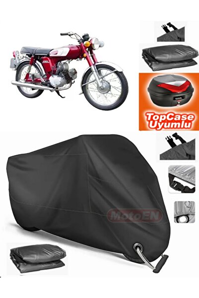 MotoEN Black Lock Compatible Yamaha Yb 100 Tarpaulin Topcase Rear Bag Compati...