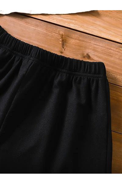 vinraus Girl\Boy Navy Blue-Black Sweet Capybara Printed Combed Cotton Shorts-Tshirt Set