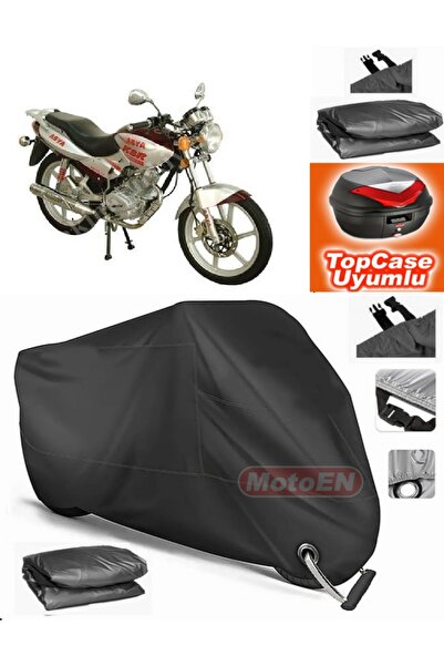 MotoEN قفل أسود متوافق مع Asia AS 150-12 قماش القنب Topcase الخلفي حقيبة متوا...