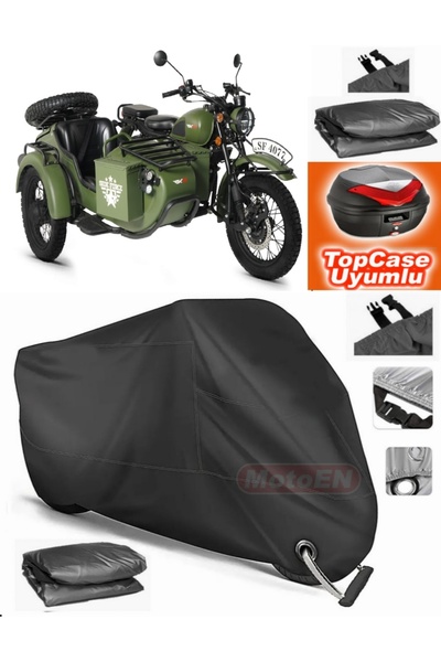 MotoEN Black Lock Compatible Rks Side Force Tarpaulin Topcase Rear Bag Compat...