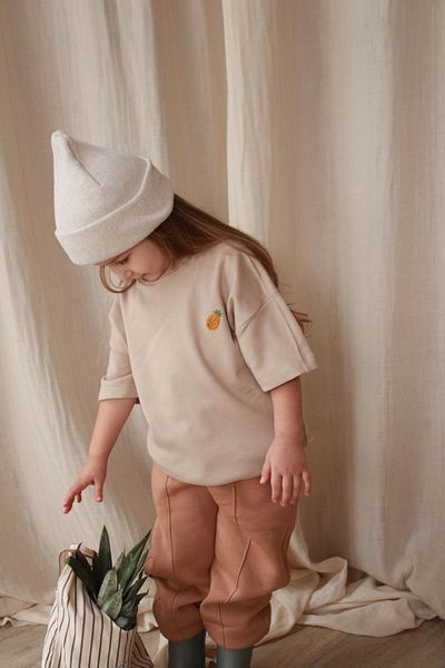 Oh La La Koala For Little Ones Pineapple Embroidered Oversize T-Shirt