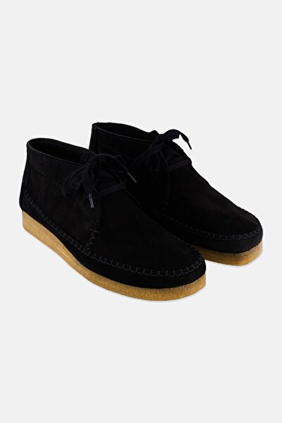 CLARKS Men Standard Weaver Lace Up Boot, Black