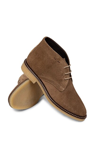 Deery Hakiki Süet Vizon Rengi Kadın Bot