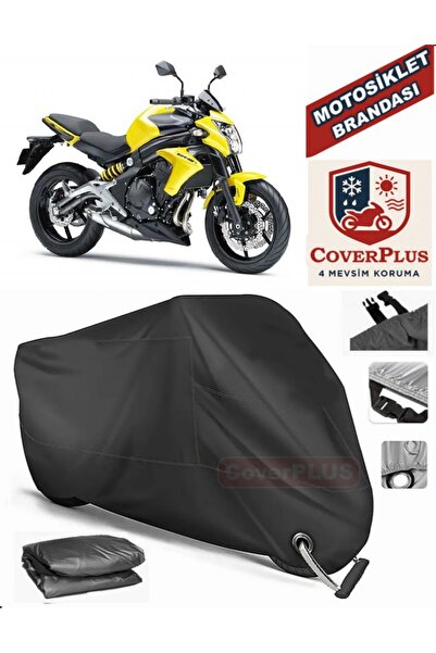 MotoEN Black Lock Compatible Kawasaki Er-6 N Motor Tarpaulin Motorcycle Tarpa...