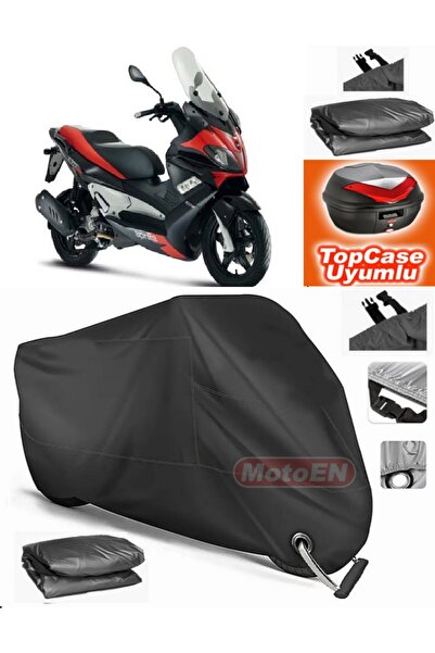 MotoEN قفل أسود متوافق مع Aprilia SR Max 300 ?.E قماش القنب Topcase الخلفي مت...