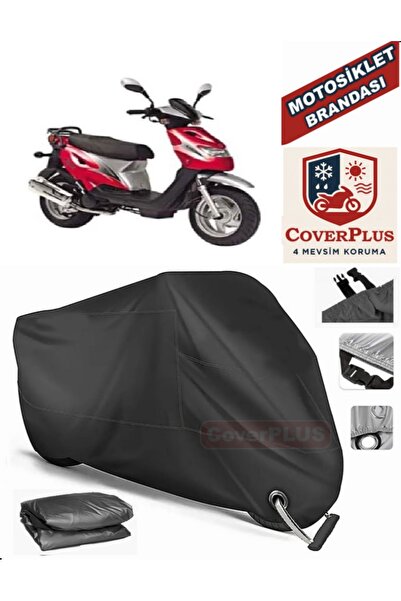 MotoEN Black Lock Compatible Legal Popcorn 90 Motor Tarpaulin Motorcycle Tarp...