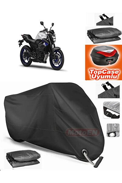 MotoEN قفل أسود متوافق مع Yamaha XJ 6 (43) من القماش المشمع Topcase الخلفي ال...