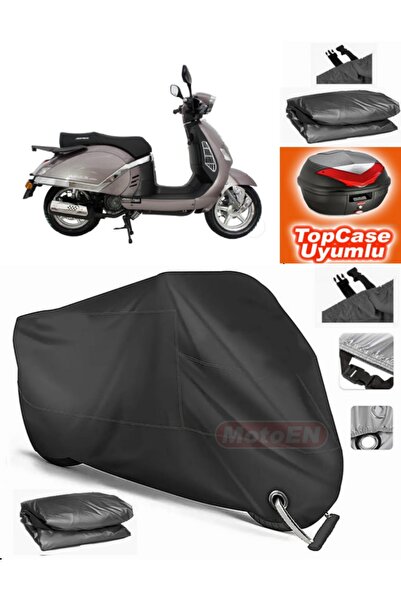 MotoEN Black Lock Compatible Mondial 150 Z-One Tarpaulin Topcase Rear Bag Com...