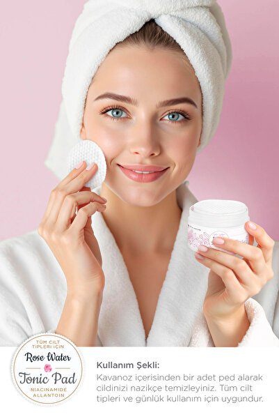 ÖZDEN ÖZDOĞAN Gül Suyu Ve Niacinamide Içerikli Gözenek Sıkılaştırıcı, Onarıcı Ve Nemlendirici Tonik Ped (40 ADET)