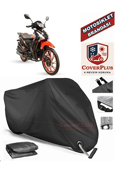 MotoEN Black Lock Compatible Arora Smart 50 Motor Tarpaulin Motorcycle Tarpau...