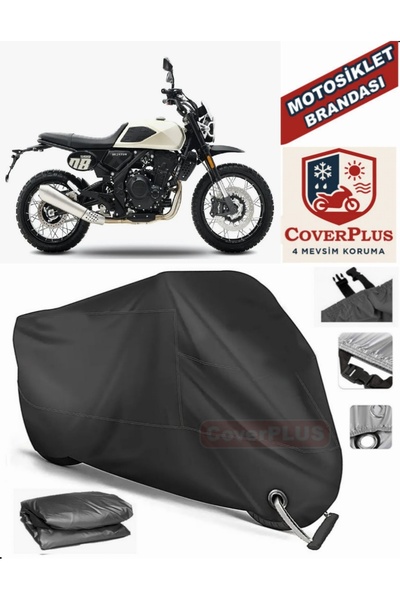 MotoEN قفل أسود متوافق مع Brixton Crossfire 500 XC Motor Tarpaulin دراجة ناري...