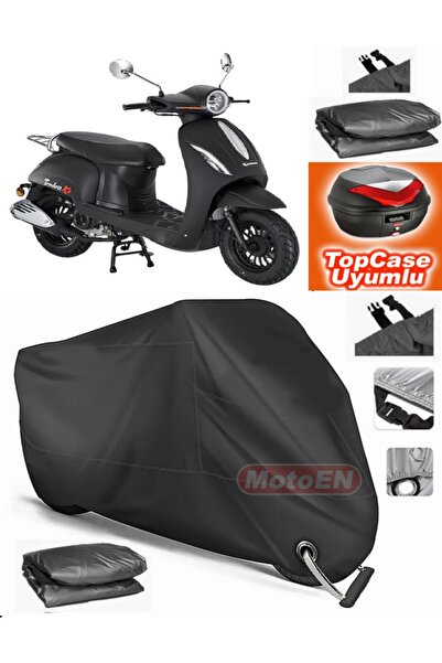MotoEN Black Lock Compatible Kanuni Trodon XS 125 Tarpaulin Topcase Back Bag ...