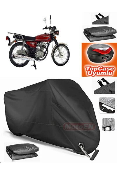 MotoEN Black Lock Compatible Mondial 125 Mg Deluxe Tarpaulin Topcase Rear Bag...
