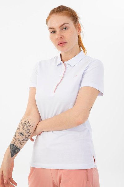 MARATON Regular Women's Polo Neck White T-Shirt