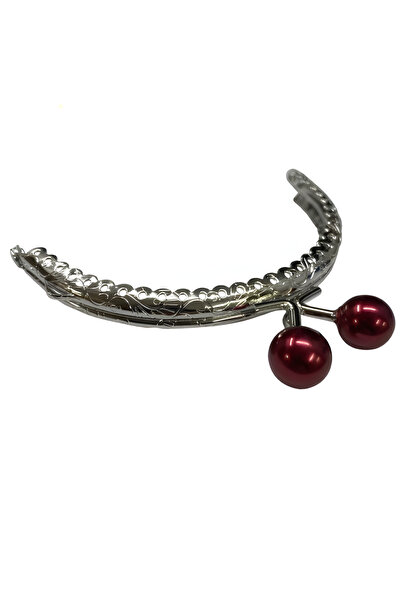 EleganTShoP Clip pentru portofel oval din metal cu mărgele 11 cm M7