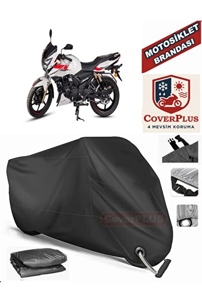 MotoEN Black Lock Compatible Tvs Apache Rtr 180 Motor Tarpaulin Motorcycle Ta...