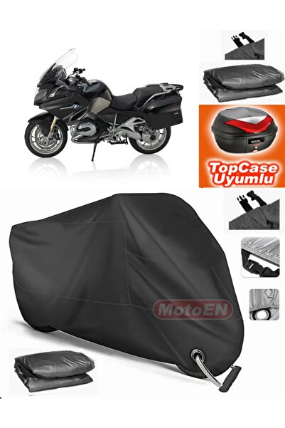 MotoEN قفل أسود متوافق مع Bmw R 1200 RT قماش القنب Topcase الخلفي حقيبة متواف...
